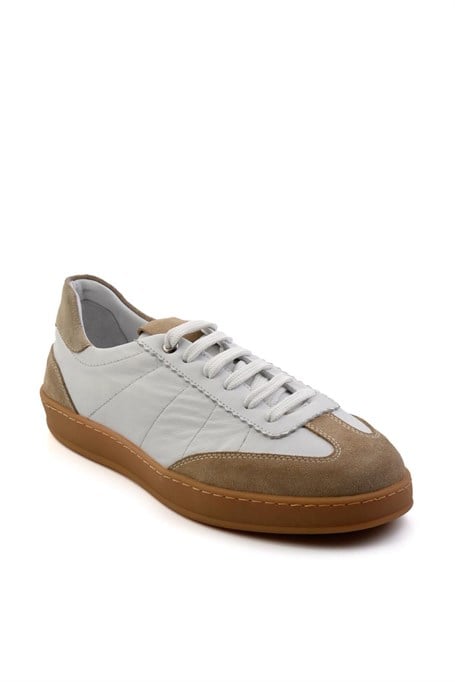 Bej Hakiki Deri Erkek Sneaker E01087114702