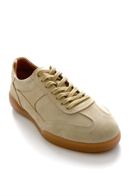 Bej Hakiki Deri Erkek Sneaker E01396002402