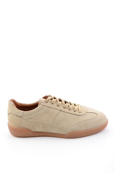 Bej Hakiki Deri Erkek Sneaker E01396002402