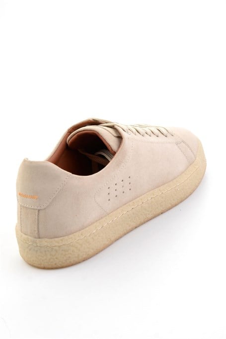 Bej Hakiki Deri Erkek Sneaker E01396009902