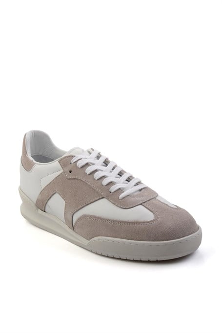 Bej Hakiki Deri Erkek Sneaker E01442500102