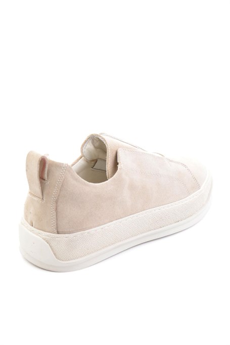 Bej Hakiki Deri Erkek Sneaker E01549000402