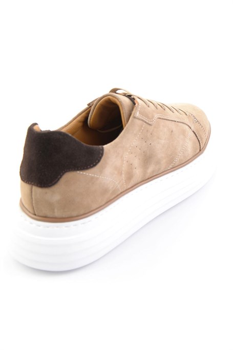 Bej Hakiki Deri Erkek Sneaker E01811256002