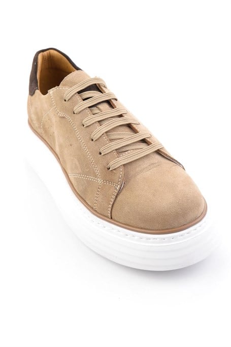 Bej Hakiki Deri Erkek Sneaker E01811256002