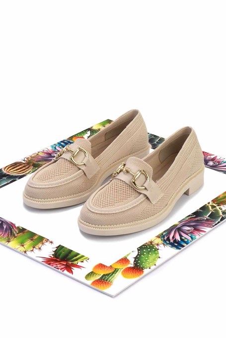 Bej  Kadın Loafer Ayakkabı K01362245882