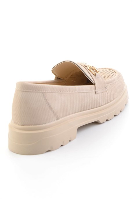 Bej  Kadın Loafer Ayakkabı K01536103737