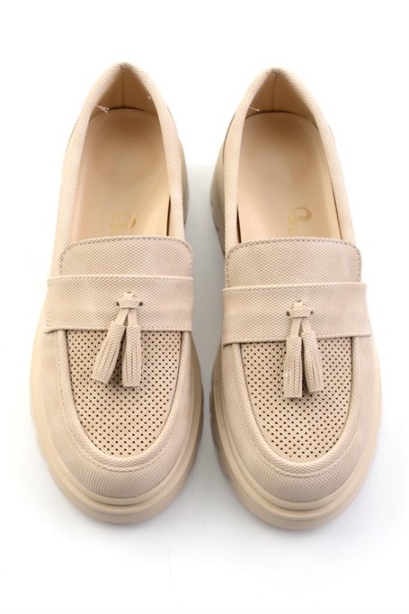 Bej  Kadın Loafer Ayakkabı K01536105137