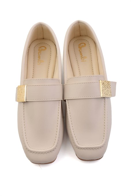 Bej  Kadın Loafer Ayakkabı K01879251409