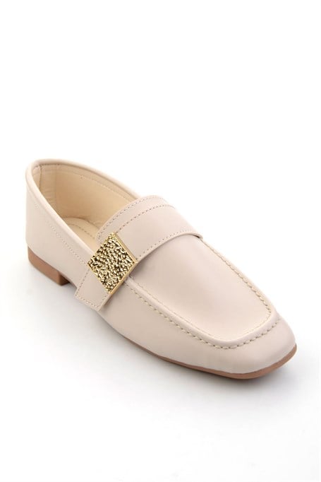 Bej  Kadın Loafer Ayakkabı K01879251409