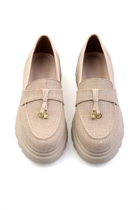 Bej  Kadın Loafer Ayakkabı K01997010518