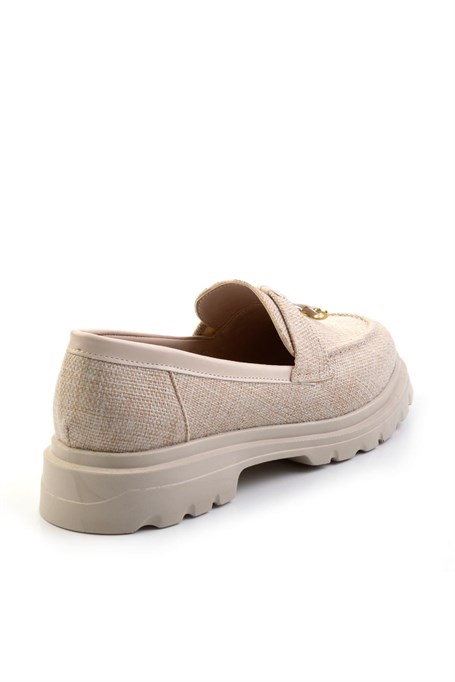 Bej  Kadın Loafer Ayakkabı K01997010518