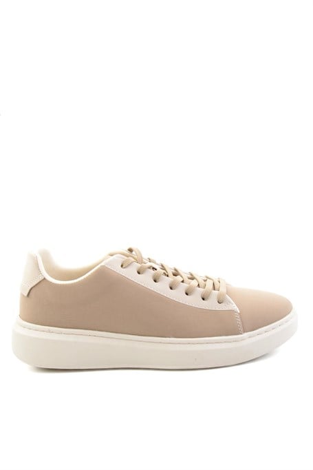 Bej Kumaş  Erkek Sneaker E01175560804