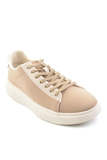 Bej Kumaş  Erkek Sneaker E01175560804