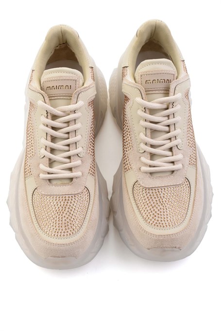 Bej Lame  Kadın Sneaker K01791073072