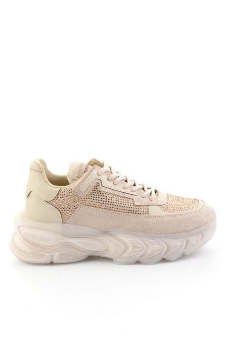 Bej Lame  Kadın Sneaker K01791073072