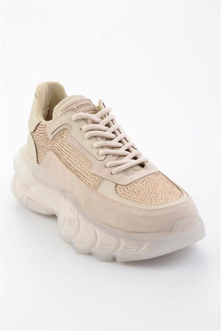 Bej Lame  Kadın Sneaker K01791073072