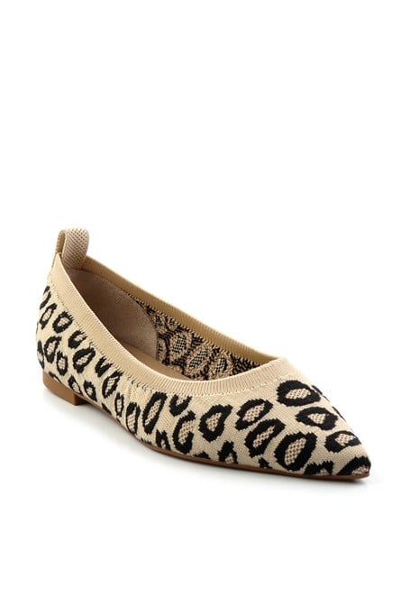 Bej Leopar  Kadın Babet K01327018482