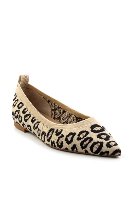 Bej Leopar  Kadın Babet K01327018482