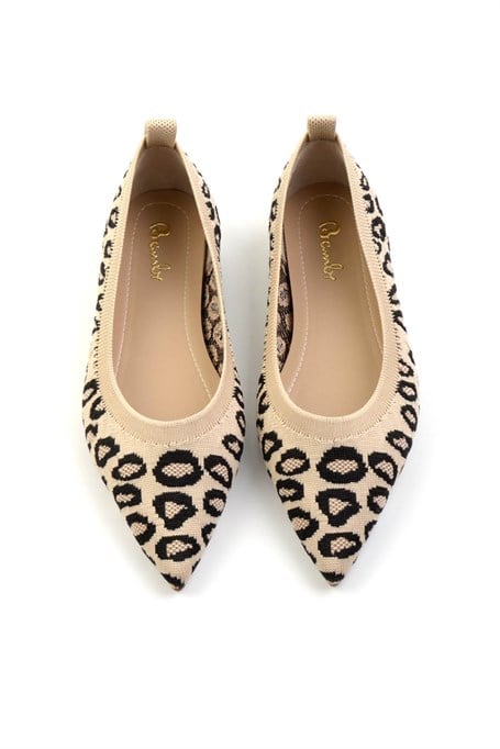 Bej Leopar  Kadın Babet K01327018482