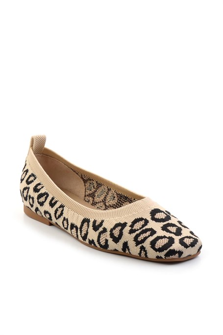 Bej Leopar  Kadın Babet K01327021182