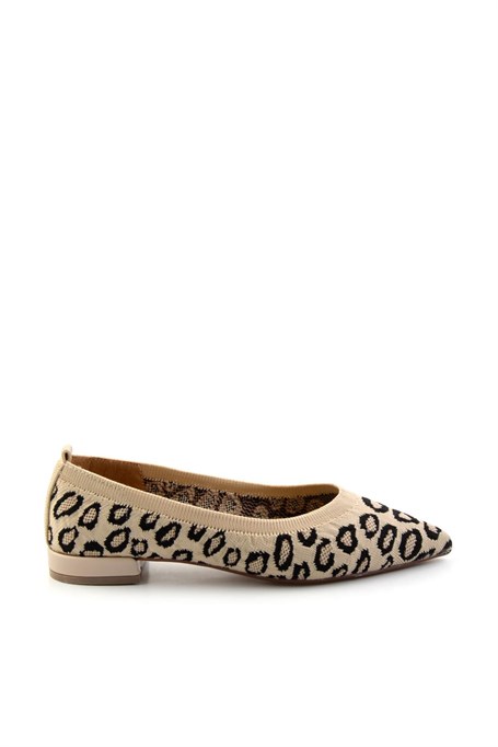 Bej Leopar  Kadın Klasik Topuklu Ayakkabı K01213220482