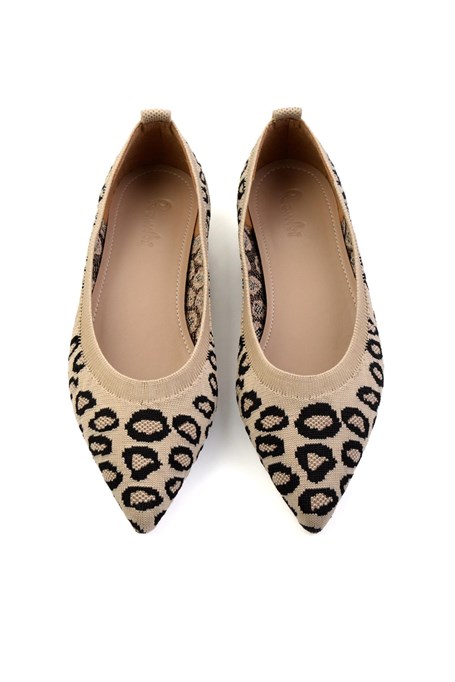 Bej Leopar  Kadın Klasik Topuklu Ayakkabı K01213220482