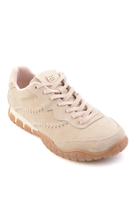 Bej Süet Hakiki Deri Kadın Sneaker K01753516102