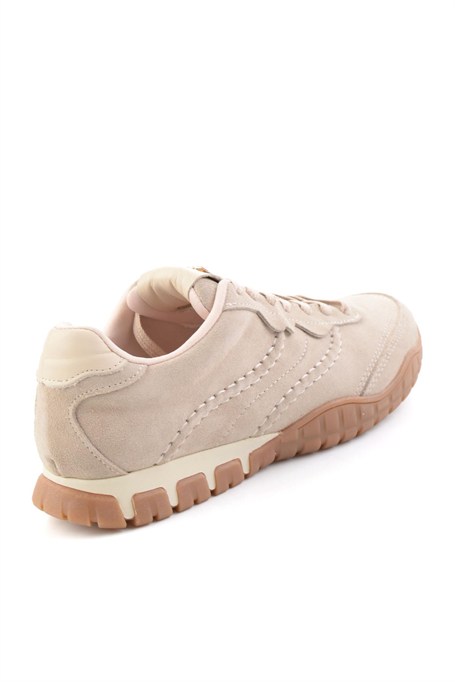 Bej Süet Hakiki Deri Kadın Sneaker K01753516102