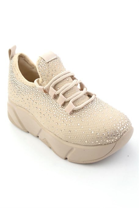 Bej Triko  Kadın Sneaker K01824040382