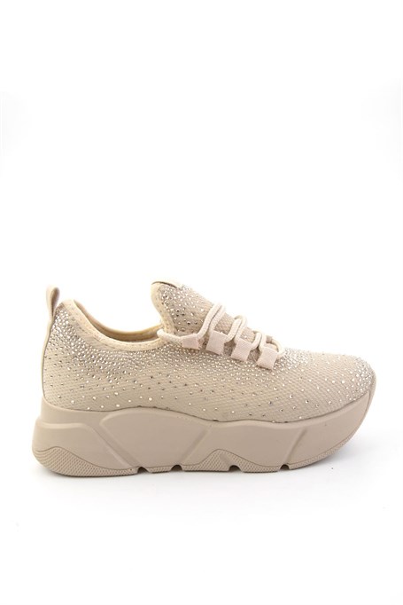 Bej Triko  Kadın Sneaker K01824040382