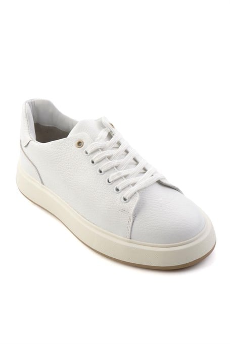 Beyaz Floter Hakiki Deri Erkek Sneaker E01401120740
