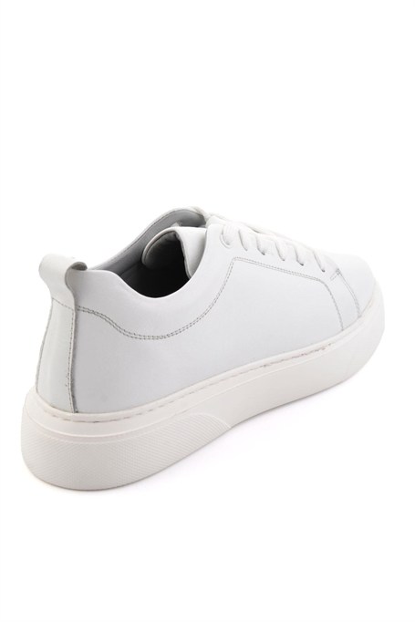 Beyaz Hakiki Deri Erkek Sneaker E01082102043