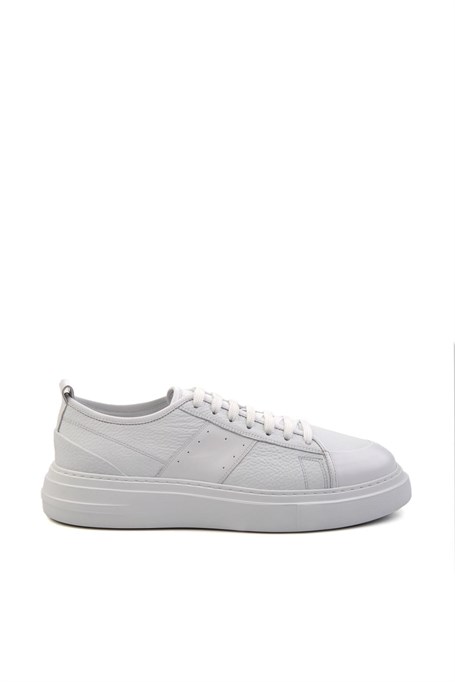 Beyaz Hakiki Deri Erkek Sneaker E01083018003