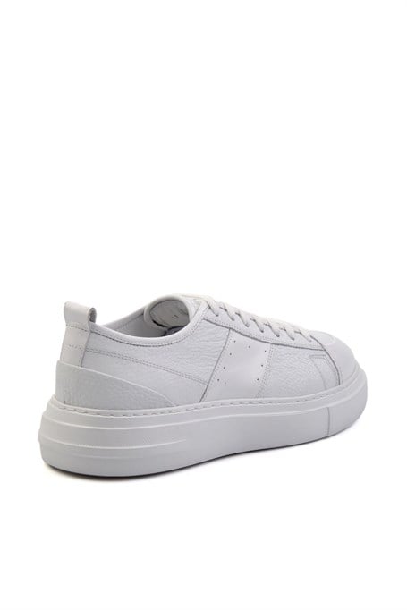 Beyaz Hakiki Deri Erkek Sneaker E01083018003