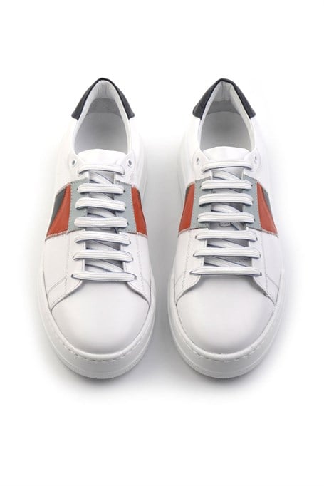 Beyaz Hakiki Deri Erkek Sneaker E01083016643