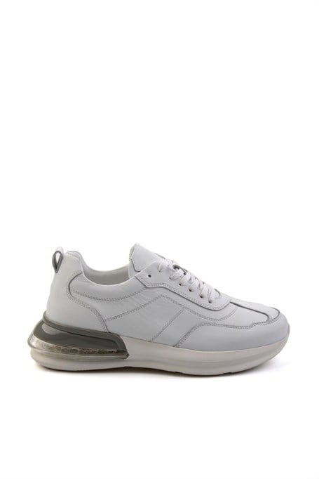 Beyaz Hakiki Deri Erkek Sneaker E01307266903