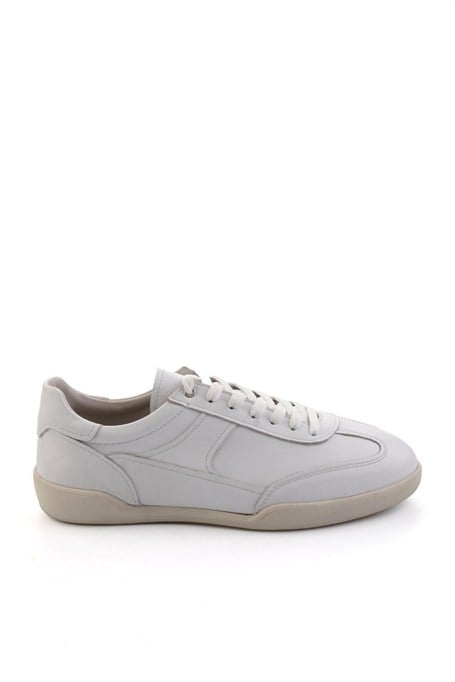 Beyaz Hakiki Deri Erkek Sneaker E01396002403