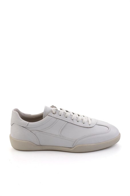 Beyaz Hakiki Deri Erkek Sneaker E01396002403