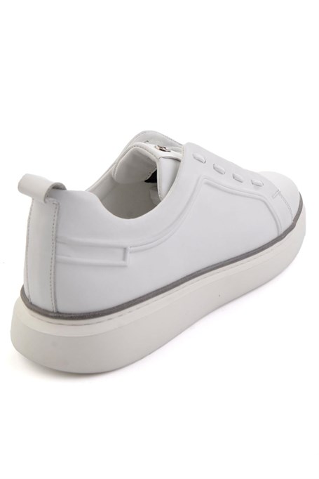 Beyaz Hakiki Deri Erkek Sneaker E01398028043