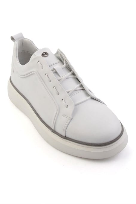 Beyaz Hakiki Deri Erkek Sneaker E01398028043
