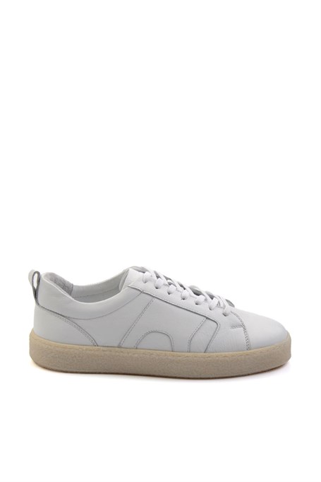 Beyaz Hakiki Deri Erkek Sneaker E01442500643