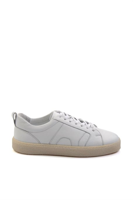 Beyaz Hakiki Deri Erkek Sneaker E01442500643