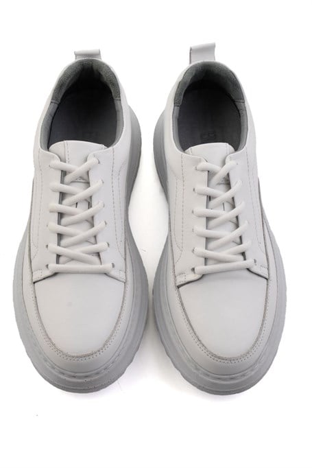 Beyaz Hakiki Deri Erkek Sneaker E01535415003