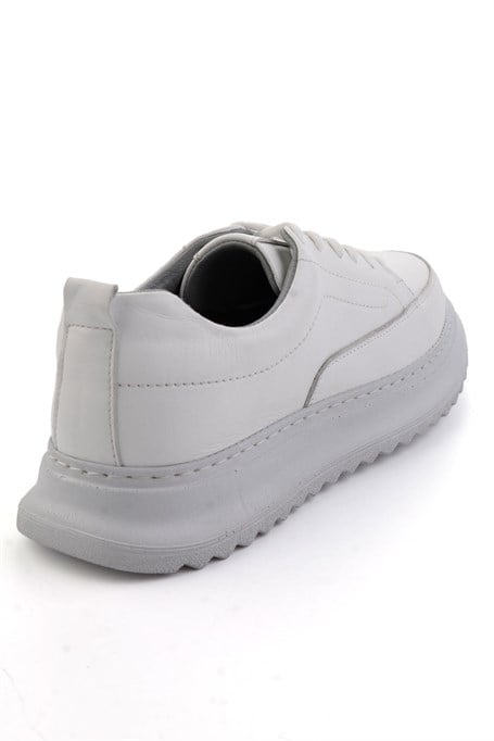 Beyaz Hakiki Deri Erkek Sneaker E01535415003