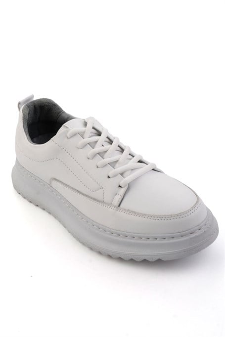 Beyaz Hakiki Deri Erkek Sneaker E01535415003