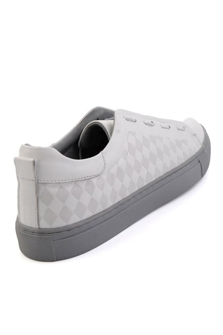 Beyaz Hakiki Deri Erkek Sneaker E01535125703