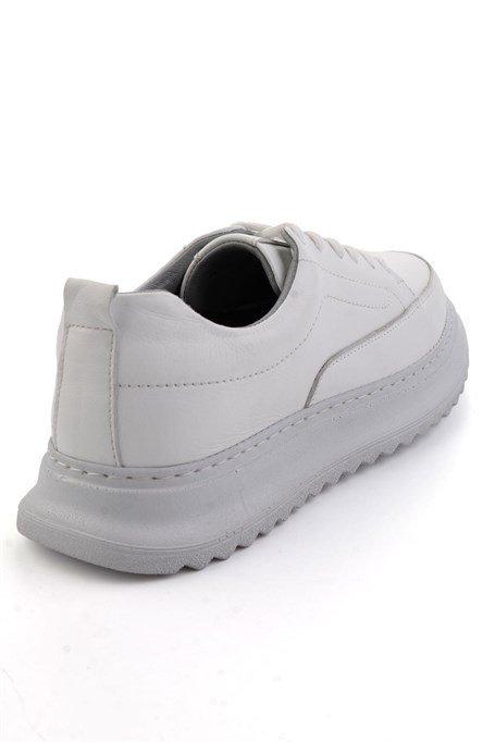 Beyaz Hakiki Deri Erkek Sneaker E01535415003