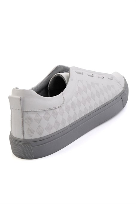 Beyaz Hakiki Deri Erkek Sneaker E01535125703