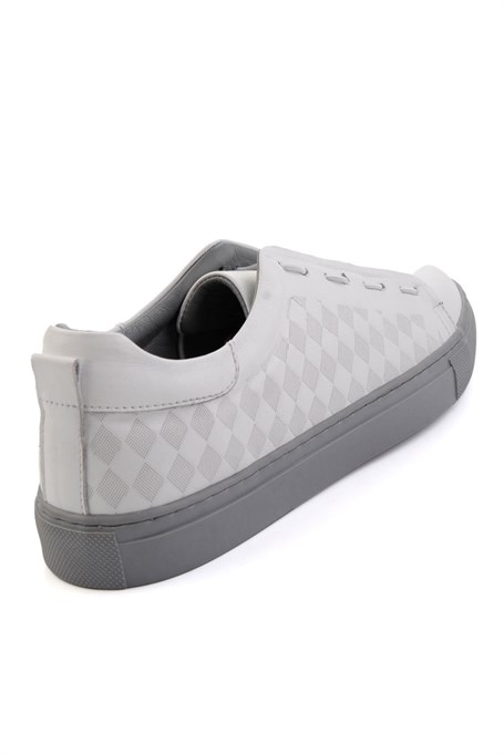 Beyaz Hakiki Deri Erkek Sneaker E01535125703