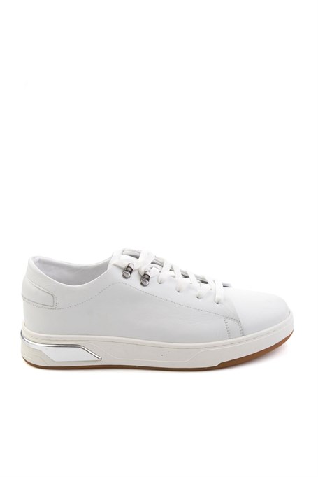Beyaz Hakiki Deri Erkek Sneaker E01593000503